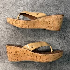 Sam Edelman Tan Cork Platform Sandals